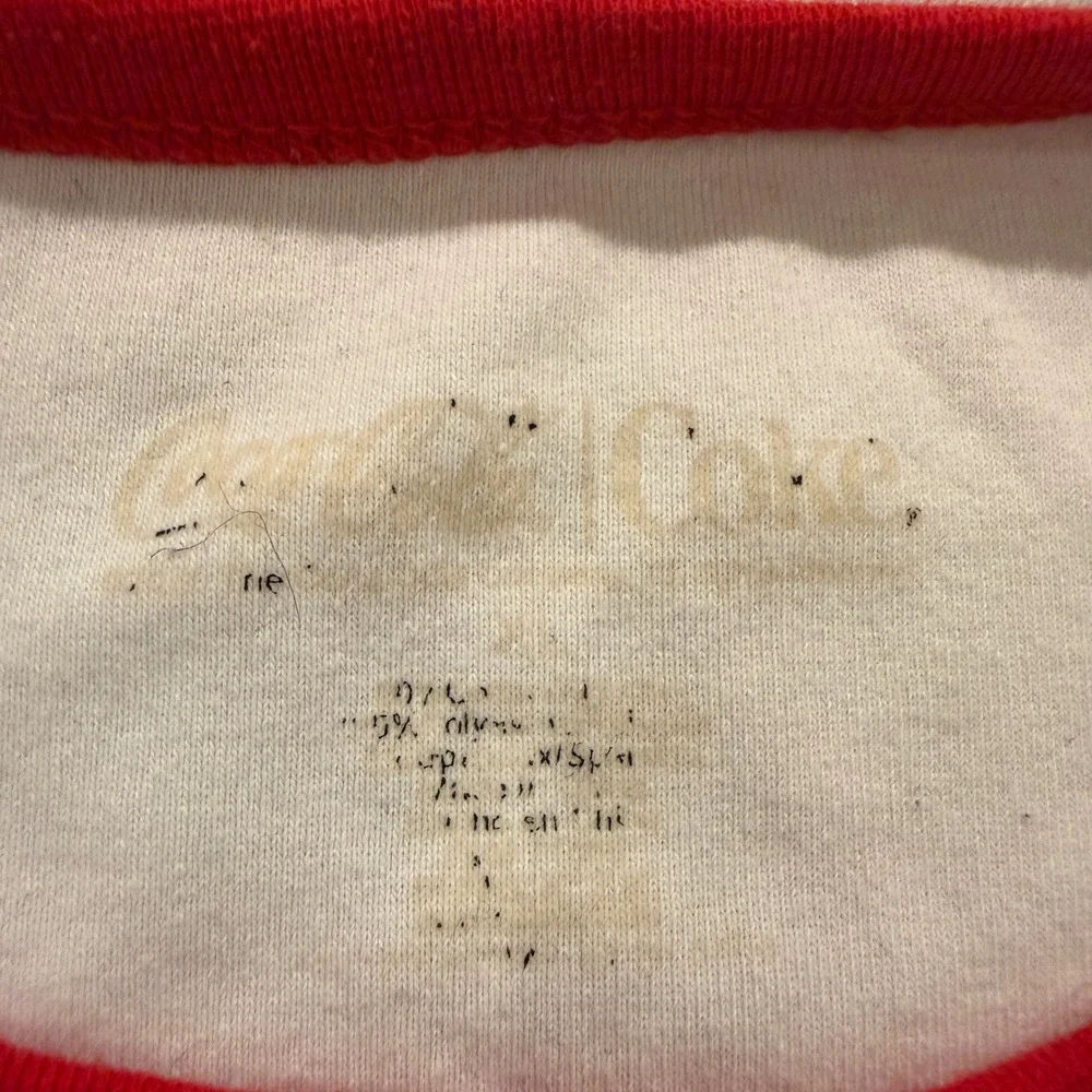 Diet Coke Racing Ringer T-Shirt Womens XL White Red 82 Graphic Short Sleeve Tee